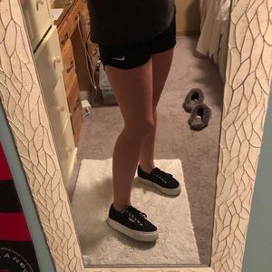 Black Superga Platforms